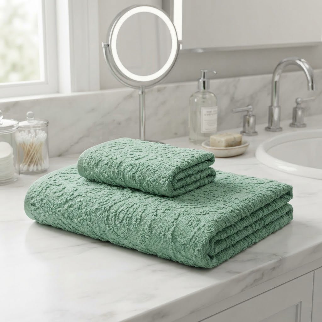 Set Asciugamani 1+1 Papalina Nobu in Spugna 100% Cotone - The King Luxury