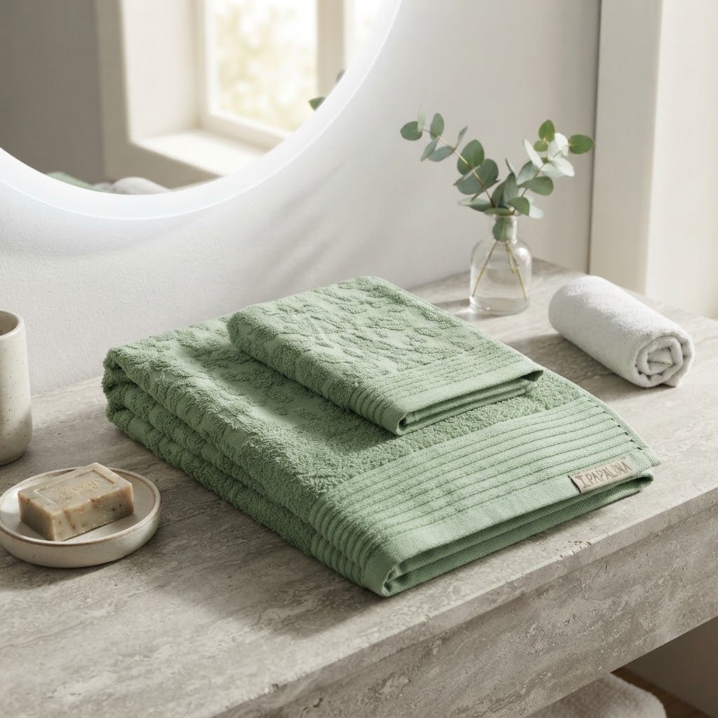 Set Asciugamani 1+1 Papalina Saadian in Spugna 100% Cotone - The King Luxury