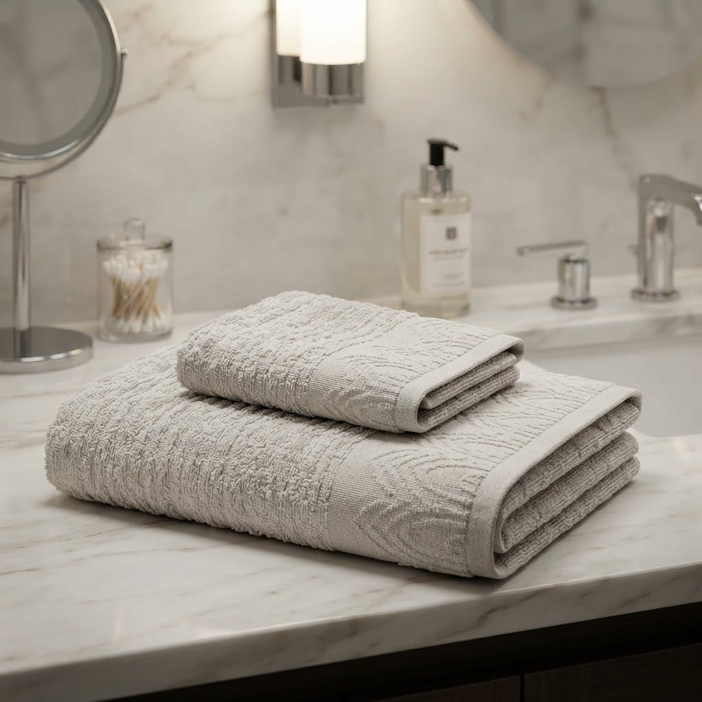 Set Asciugamani 1+1 Papalina Safran in Spugna 100% Cotone - The King Luxury