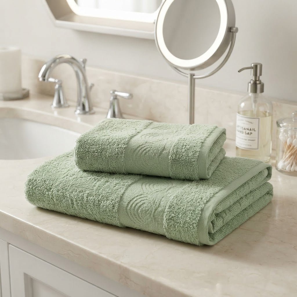 Set Asciugamani 1+1 Papalina Safran in Spugna 100% Cotone - The King Luxury
