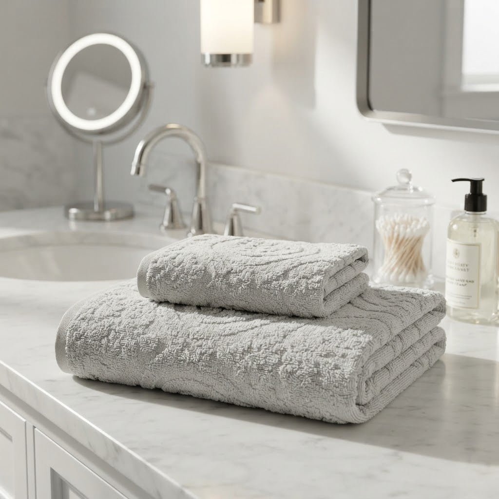 Set Asciugamani 1+1 Papalina Soukkar in Spugna 100% Cotone - The King Luxury