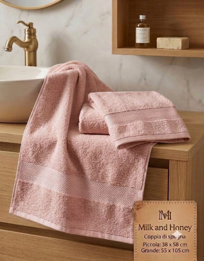 Set Asciugamani 1+1 Papalina Tueste Spugna di Cotone - The King Luxury