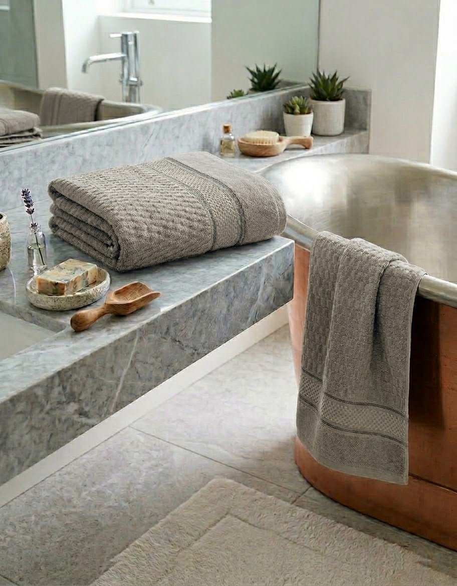 Set Asciugamani 1+1 Preziosa SENSIFIL Spugna di Cotone - The King Luxury