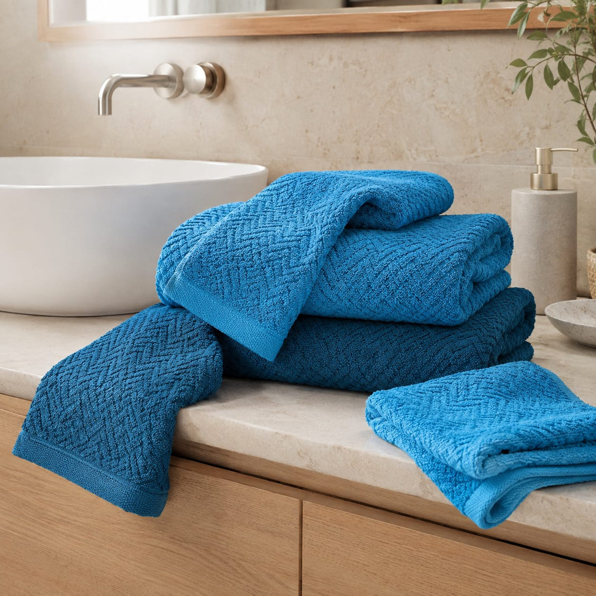 Set asciugamani 2+2 Papalina Venaria Spugna di Cotone - The King Luxury