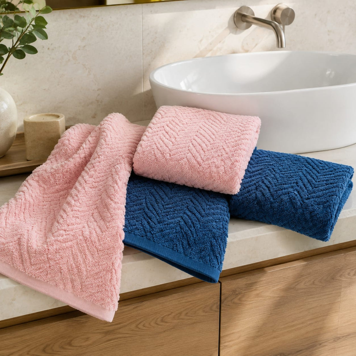 Set asciugamani 2+2 Papalina Venaria Spugna di Cotone - The King Luxury