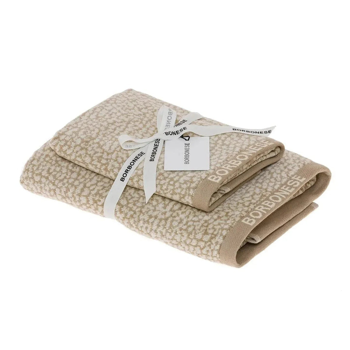 Set Asciugamani Borbonese Twist Op Spugna di Cotone - The King Luxury