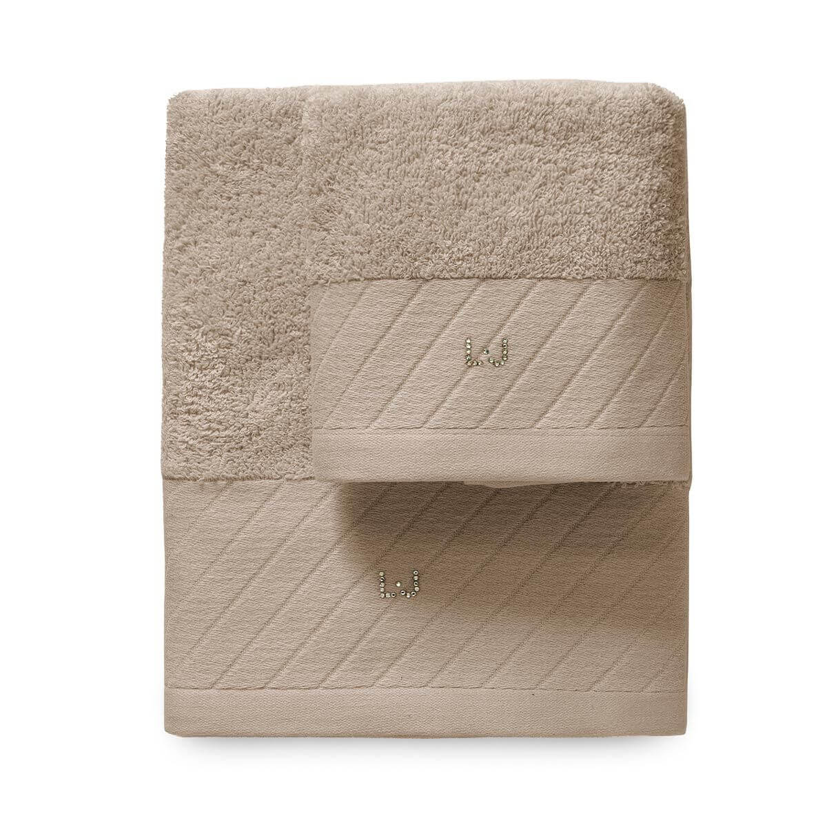 Set Asciugamani Liu Jo Diagonal Spugna di Cotone - The King Luxury
