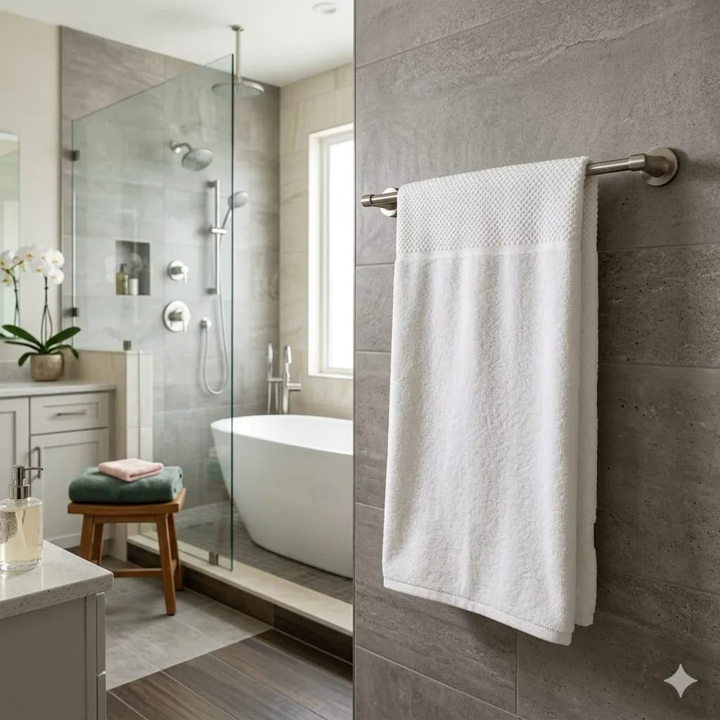 Telo Bagno Maestri Cotonieri Eternity 90x140 cm in Spugna di Cotone - The King Luxury