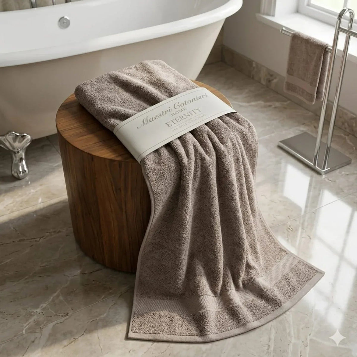 Telo Bagno Maestri Cotonieri Eternity 90x140 cm in Spugna di Cotone - The King Luxury