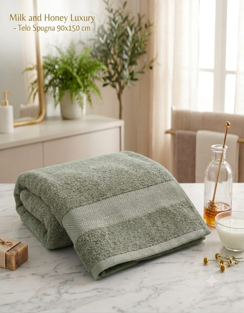 Telo Bagno Milk And Honey Tueste Spugna di Cotone - The King Luxury