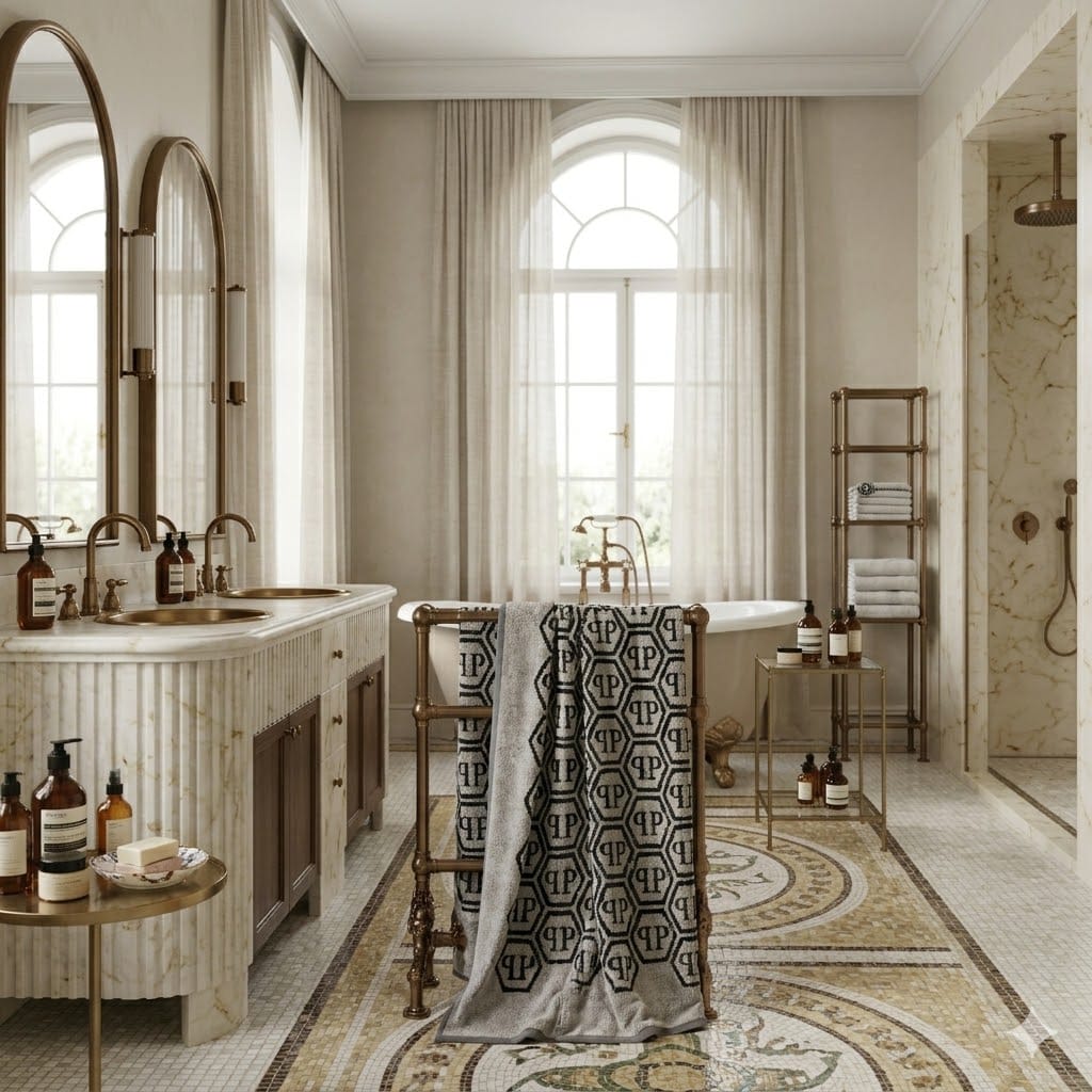 Telo Philipp Plein Pattern Spugna di Cotone - The King Luxury