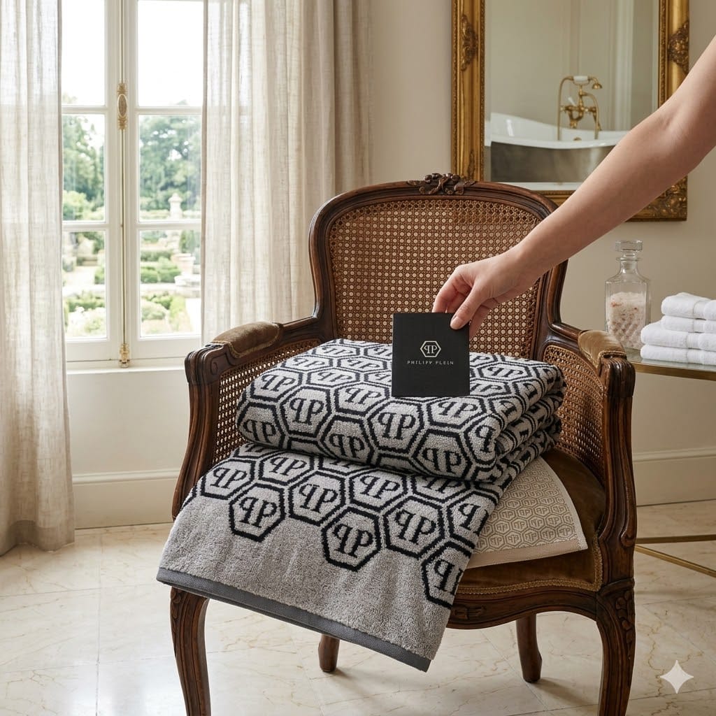 Telo Philipp Plein Pattern Spugna di Cotone - The King Luxury