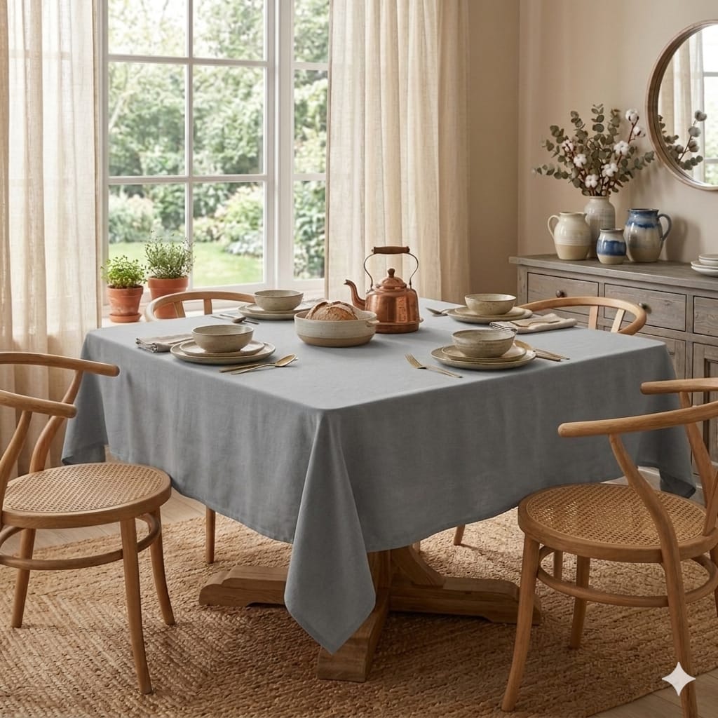 Tovaglia da Tavola Antica Tessitura Italiana Sempre Pulita X18 Poliestere - The King Luxury