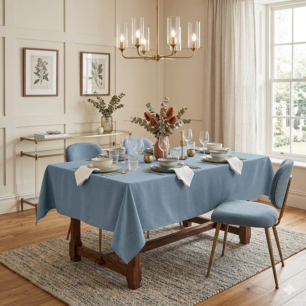 Tovaglia da Tavola Antica Tessitura Italiana Sempre Pulita X18 Poliestere - The King Luxury