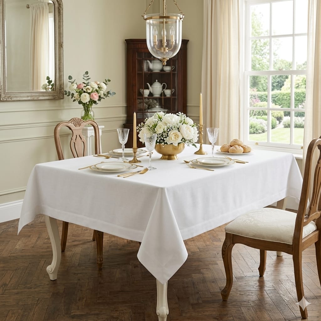 Tovaglia da Tavola Antica Tessitura Italiana Sempre Pulita X6 Poliestere - The King Luxury
