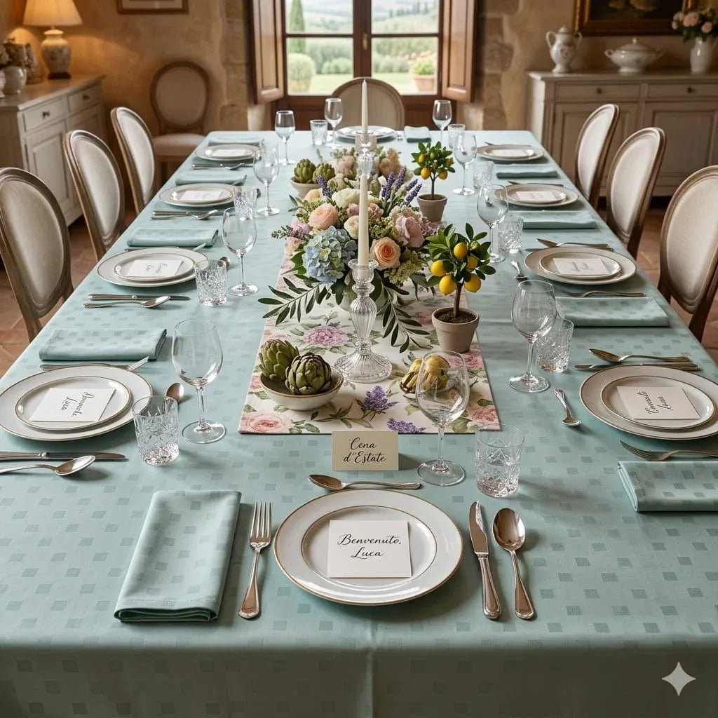 Tovaglia da Tavola Maestri Cotonieri Damina X18 Cotone - The King Luxury