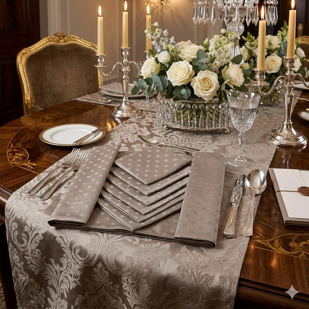 Tovaglia da Tavola Maestri Cotonieri Damina X18 Cotone - The King Luxury