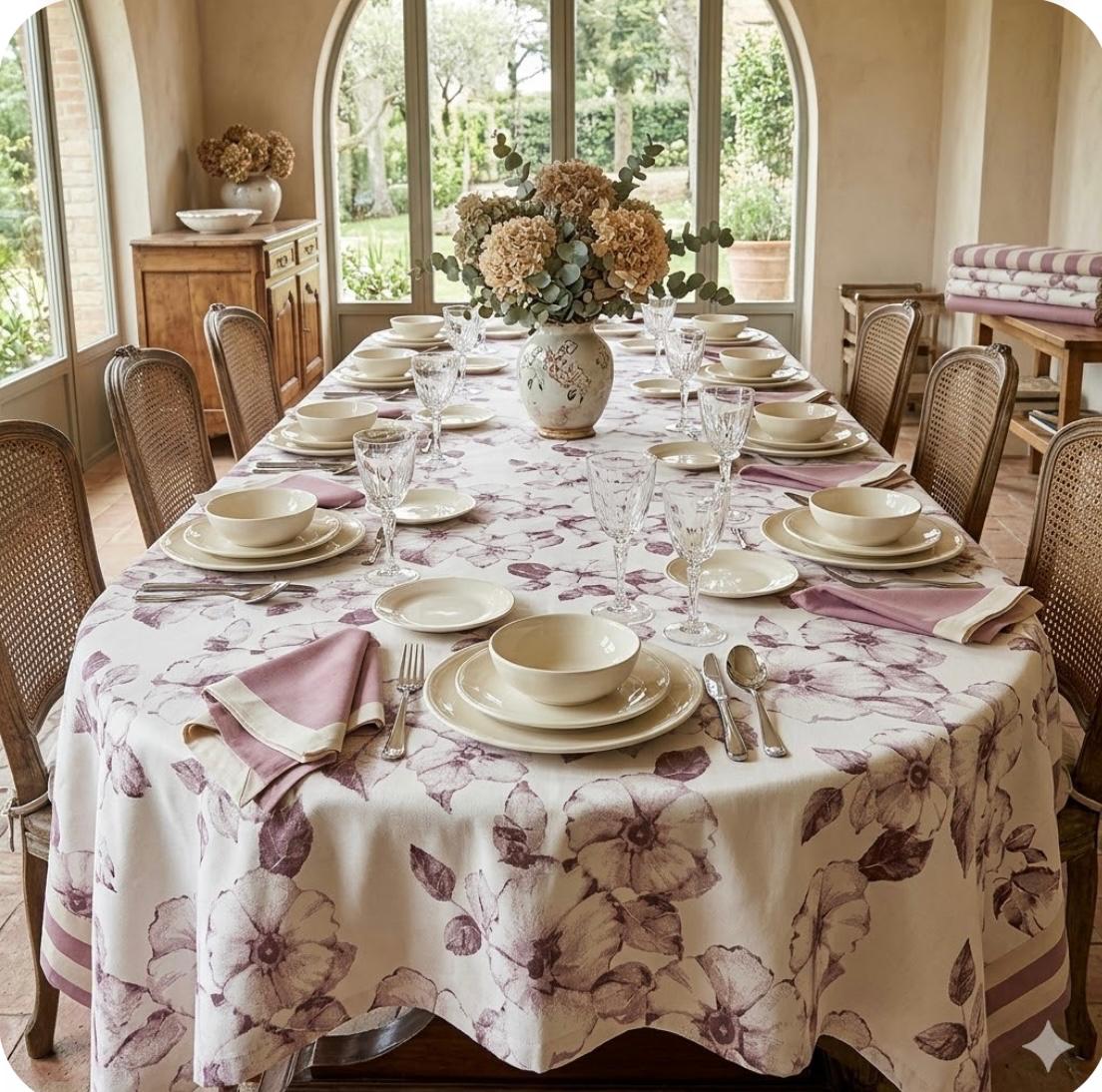 Tovaglia da Tavola Maestri Cotonieri Spring X12 Cotone - The King Luxury