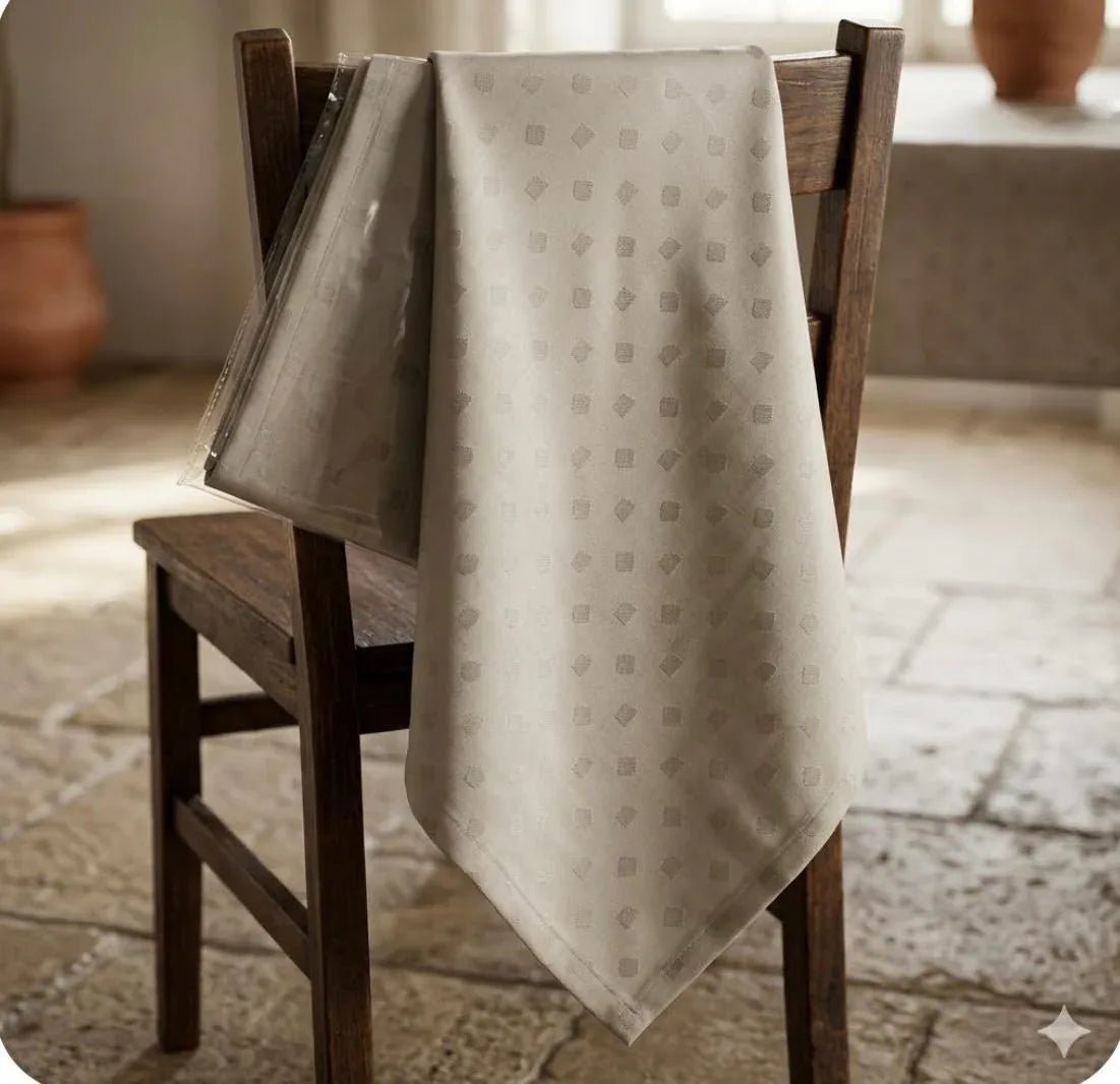 Tovaglia da Tavola Rotonda X8 Maestri Cotonieri Damina in Cotone Ø 180 cm - The King Luxury
