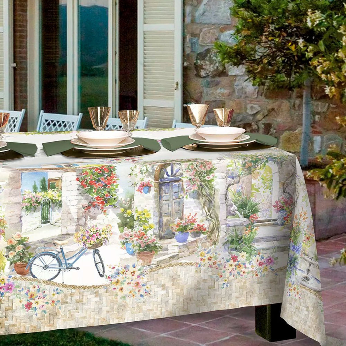 Tovaglia da Tavola Tessitura Randi Borghetto X12 Cotone - The King Luxury