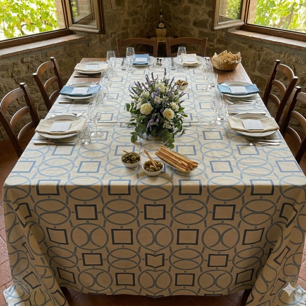 Tovaglia da Tavola X6 Maestri Cotonieri Zara con 6 Tovaglioli in Cotone - The King Luxury