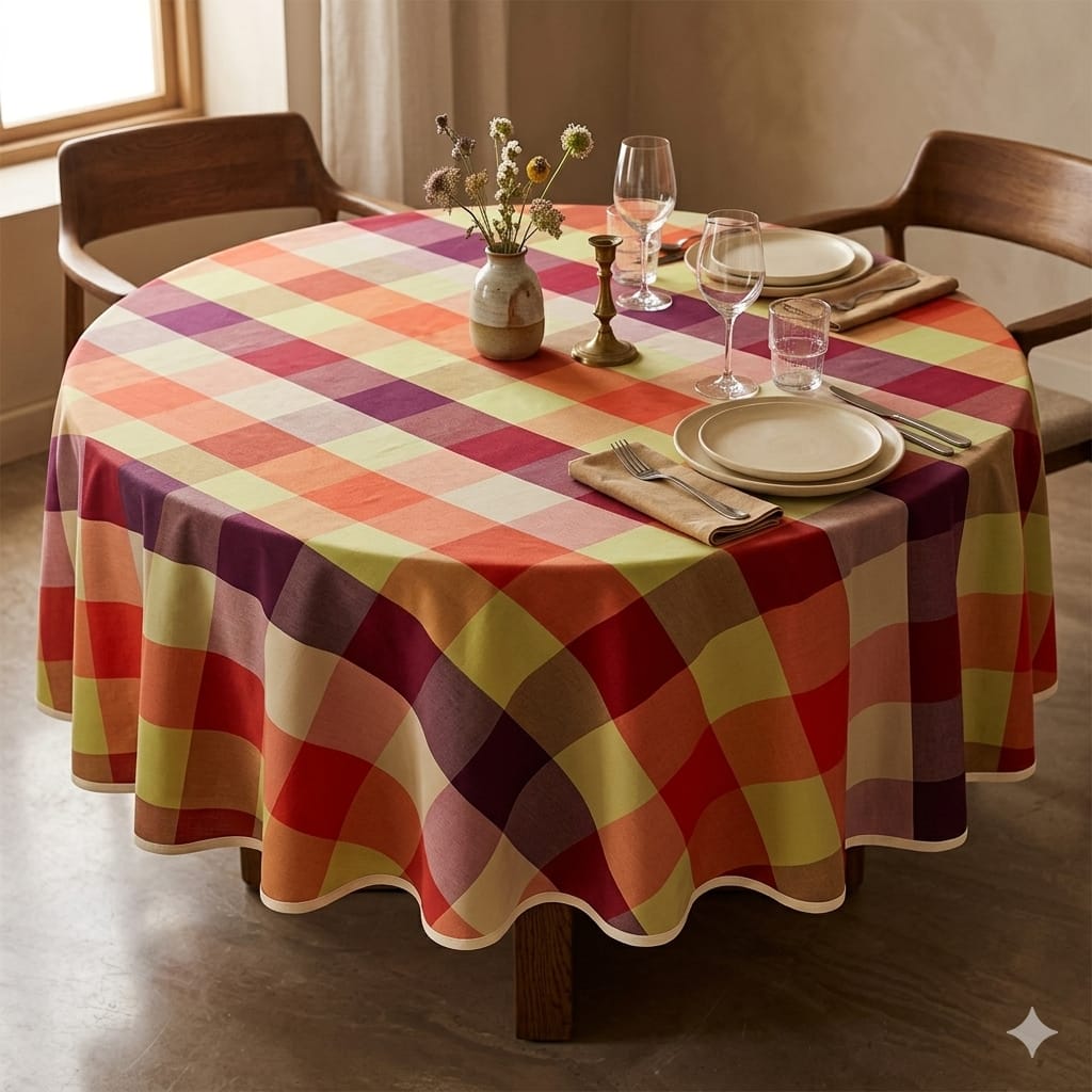 Tovaglia Tonda Mae' Via Roma 60 Freshness Microresinato - The King Luxury