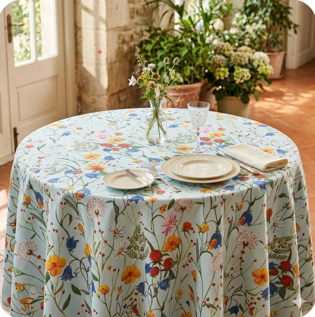 Tovaglia Tonda Mae' Via Roma 60 Freshness Microresinato - The King Luxury
