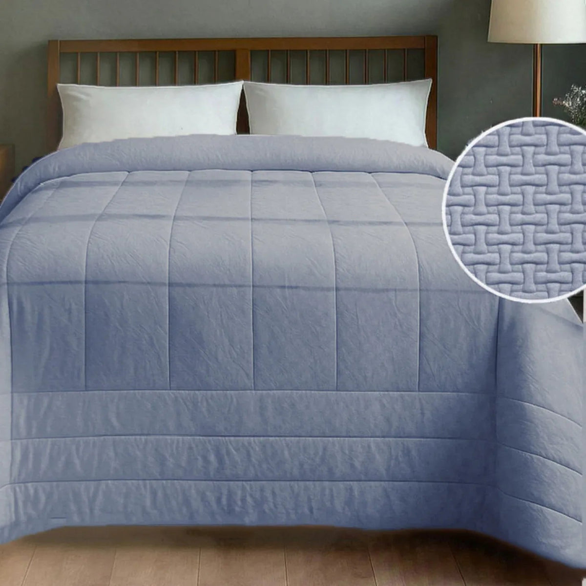 Trapunta 1 Piazza e 1/2 Velluto Jacquard Modrian – Effetto Martellato 220x260 cm - The King Luxury