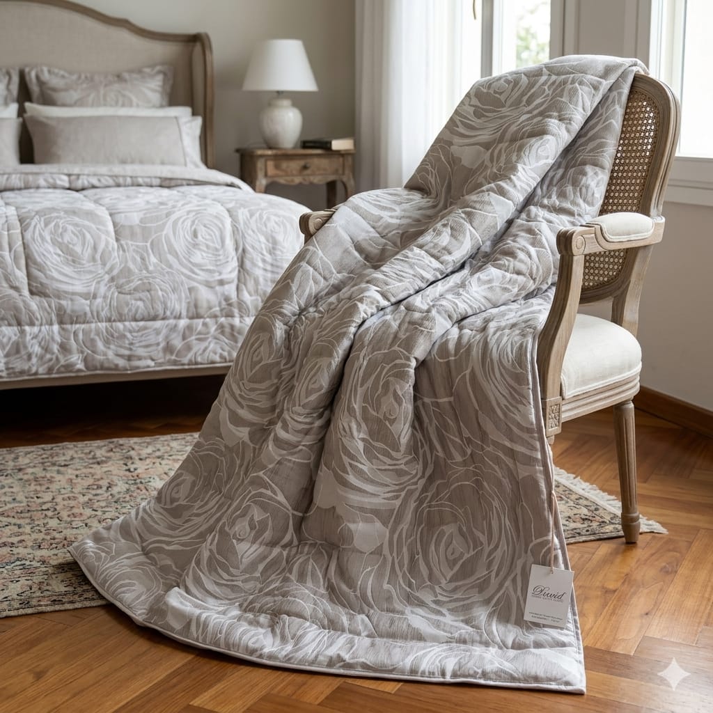 Trapuntino David Bagliore Matrimoniale Jacquard - The King Luxury