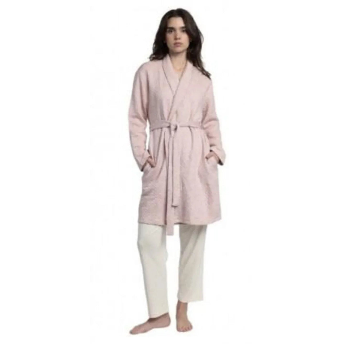 Vestaglia Donna Admas 67241 – Caldo Cotone Trapuntato Invernale con Cintura - The King Luxury