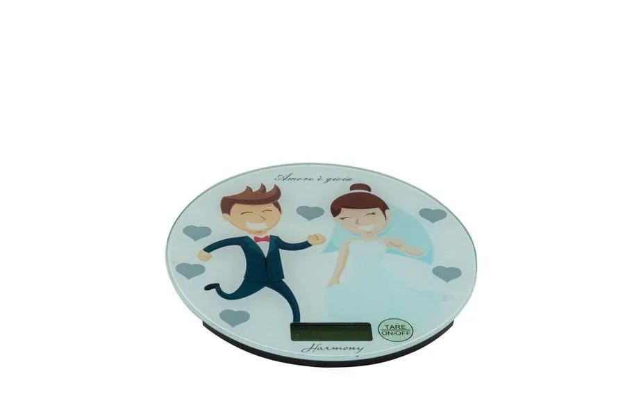 2 Pezzi Matrimonio Harmony Bilancia da cucina digitale Vetro - The King Luxury