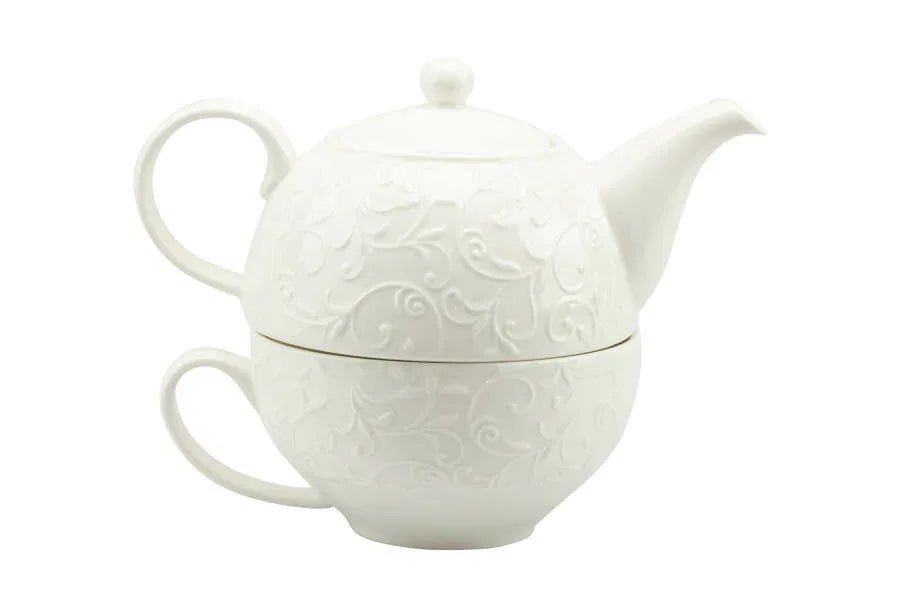 2 Pezzi Matrimonio Harmony Tea for one decalco floreale Porcellana - The King Luxury