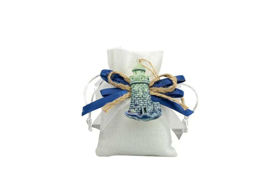 5 Pezzi Sacchetto Matrimonio Harmony Magnete ancora e faro blu - The King Luxury