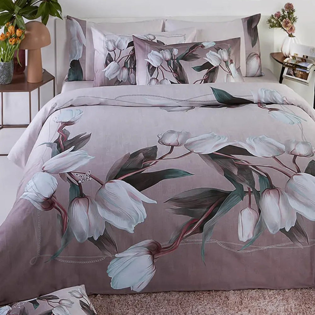 Completo Lenzuola Matrimoniale Tessitura Randi Bronze Cotone - The King Luxury