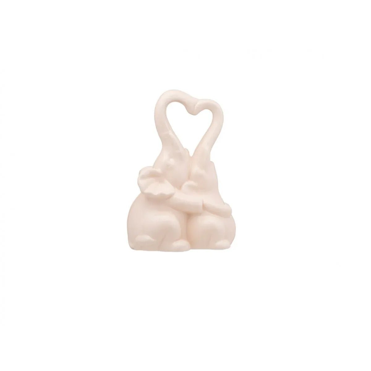 Coppia Elefanti Porcellana Schonherr Cuore Panna - The King Luxury