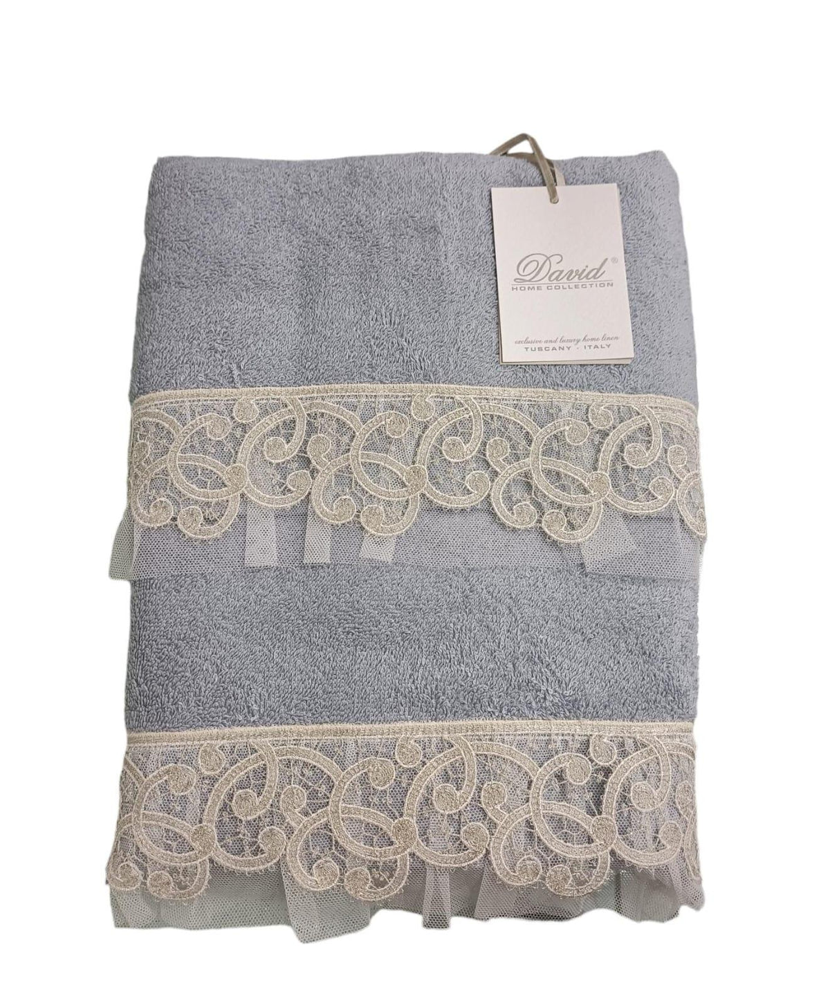 Set Asciugamani 1+1 David Cigno Spugna di Cotone - The King Luxury