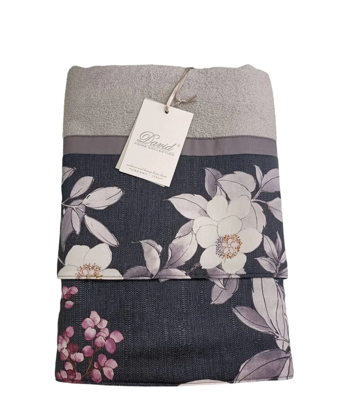 Set Asciugamani 1+1 David Flowers Spugna di Cotone - The King Luxury