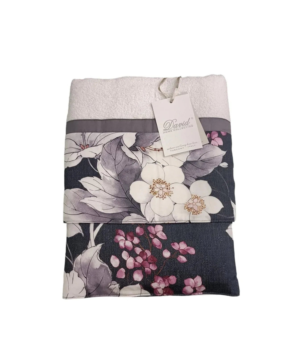 Set Asciugamani 1+1 David Flowers Spugna di Cotone - The King Luxury