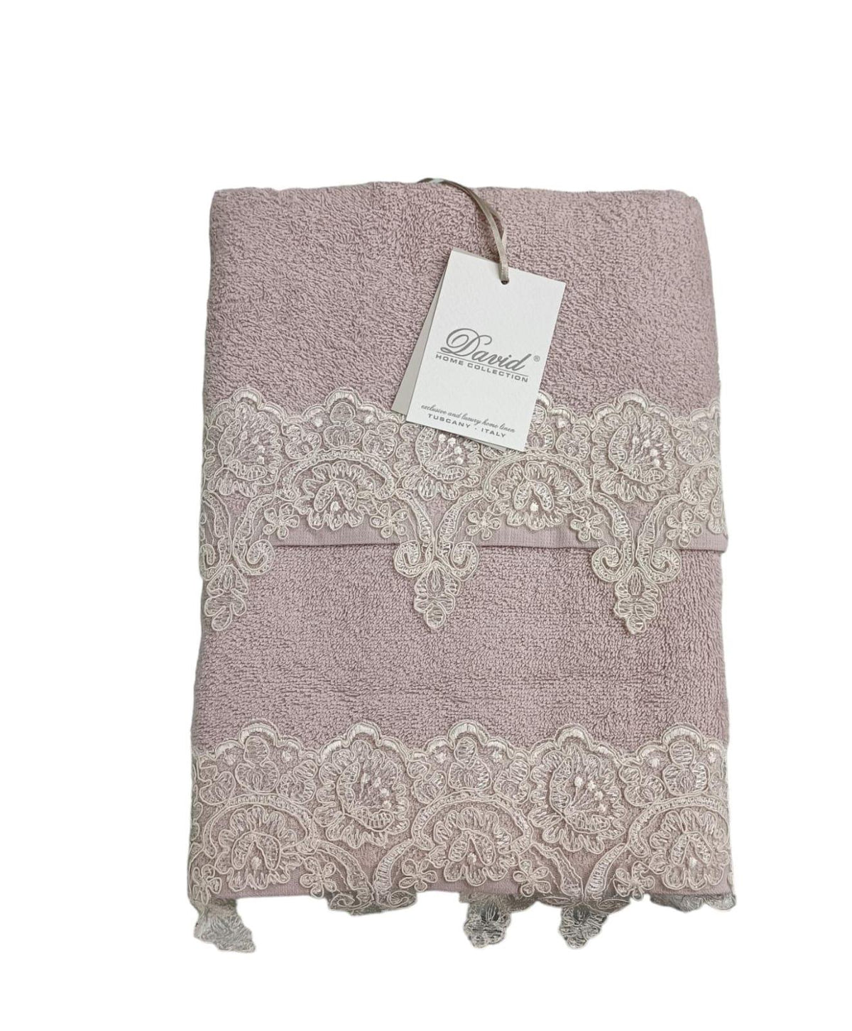 Set Asciugamani 1+1 David Pizzo Nuovo Spugna di Cotone - The King Luxury