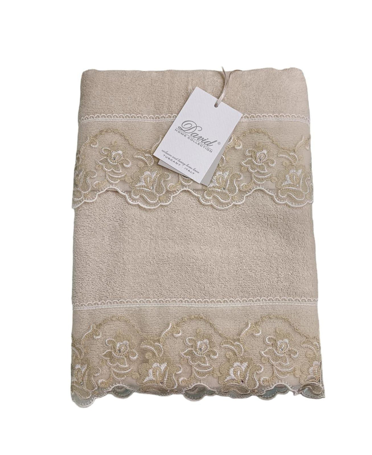 Set Asciugamani 1+1 David Pizzo Nuovo Spugna di Cotone - The King Luxury